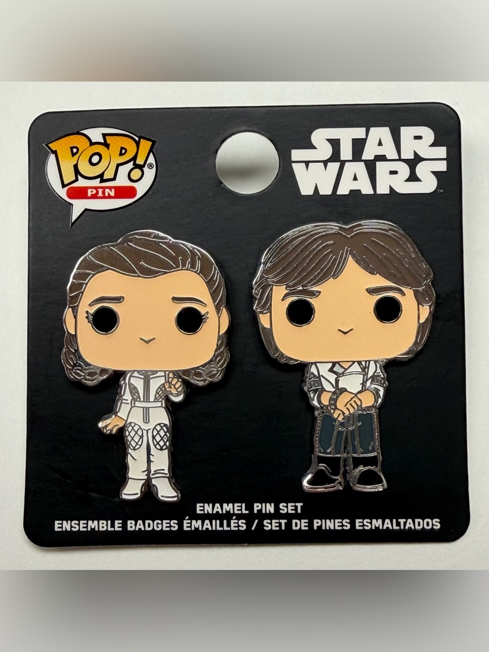 Star Wars Celebration 2020 Funko "I Love You" "I Know" Han and Leia Pin Set